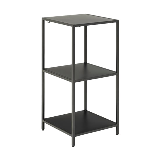 Read more about Newberry metal 2 shelves bookcase in matt black