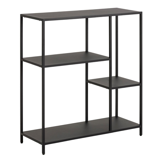 Read more about Newberry metal 3 shelves bookcase in matt black