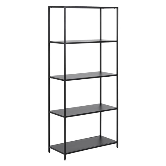 Read more about Newberry metal 4 shelves bookcase in matt black