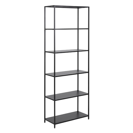 Read more about Newberry metal 5 shelves bookcase in matt black