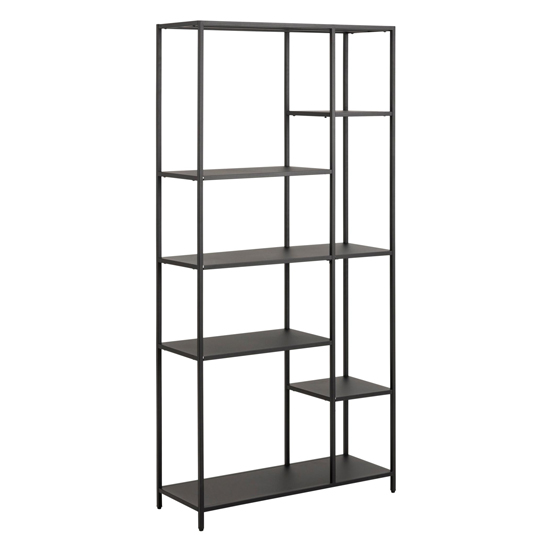 Read more about Newberry metal 6 shelves bookcase in matt black