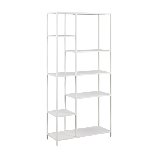 Read more about Newberry metal 6 shelves bookcase in matt white