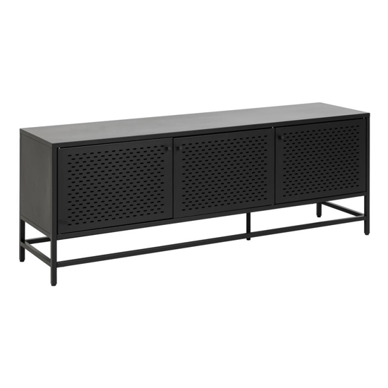 Read more about Newberry large metal 3 doors sideboard in matt black