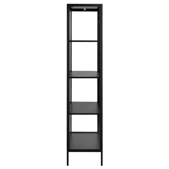 Newberry Metal Display Cabinet Large With 2 Doors In Matt Black_5
