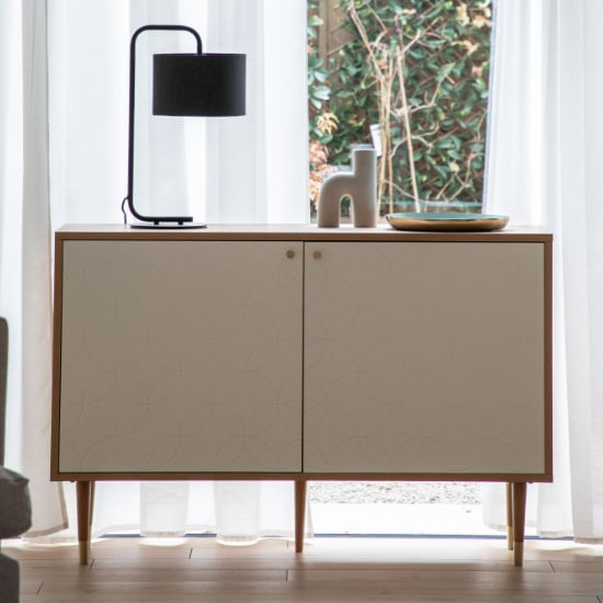 Product photograph of Newberry Wooden Storage Cabinet With 2 Doors In White And Oak from Furniture in Fashion