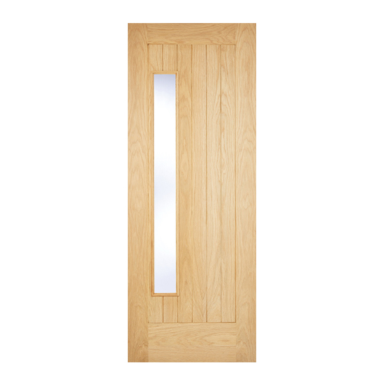 Newbury Glazed 2083mm x 864mm External Door In Oak