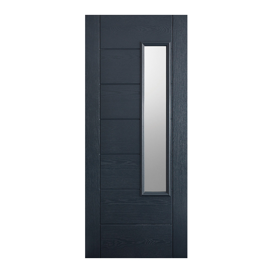 Newbury GRP Glazed 2032mm x 813mm External Door In Grey_2