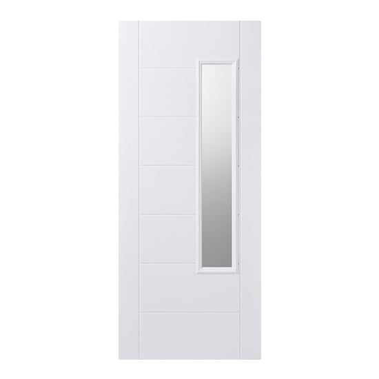 Newbury GRP Glazed 2032mm x 813mm External Door In White