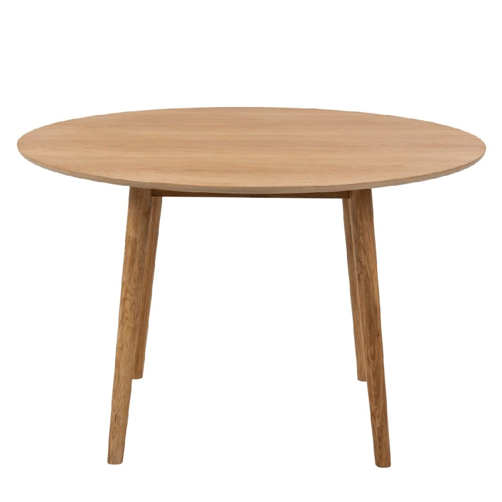 Newhall Wooden Round Dining Table in Oak
