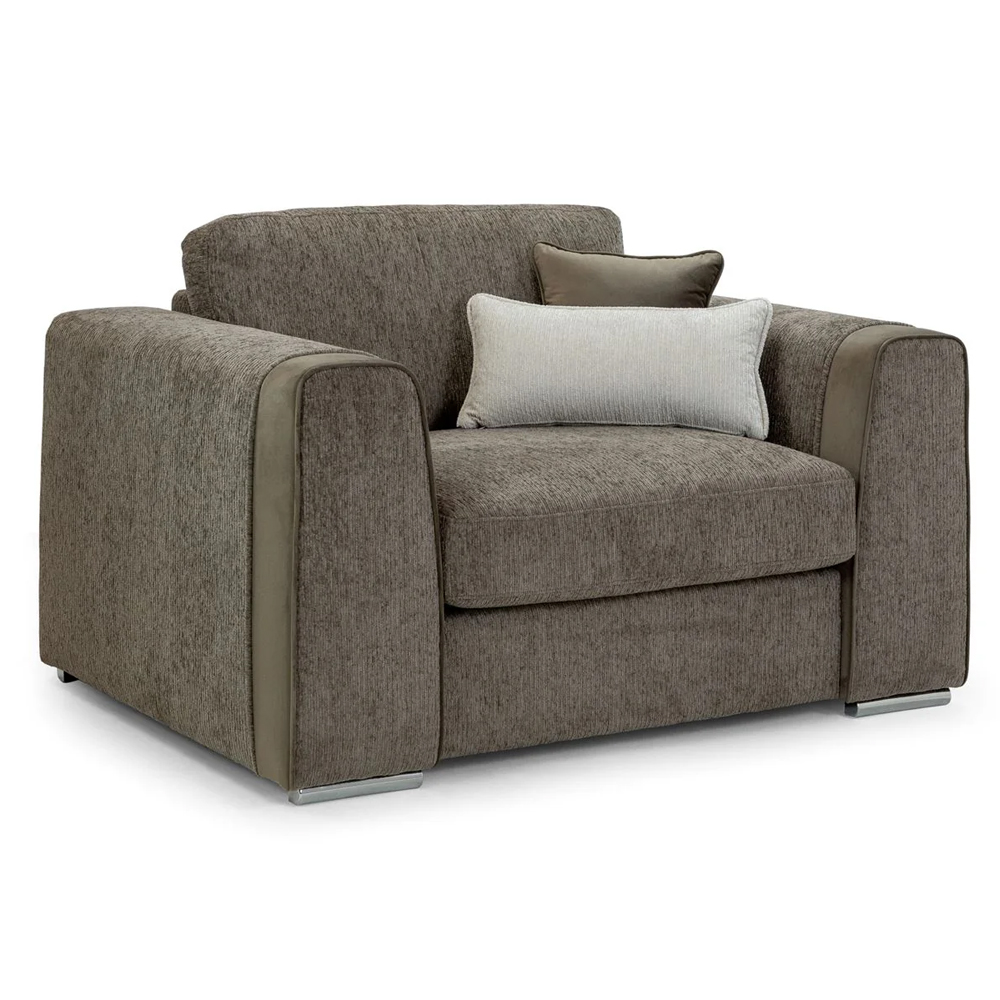 Read more about Newkirk fabric 1 seater sofa in mocha