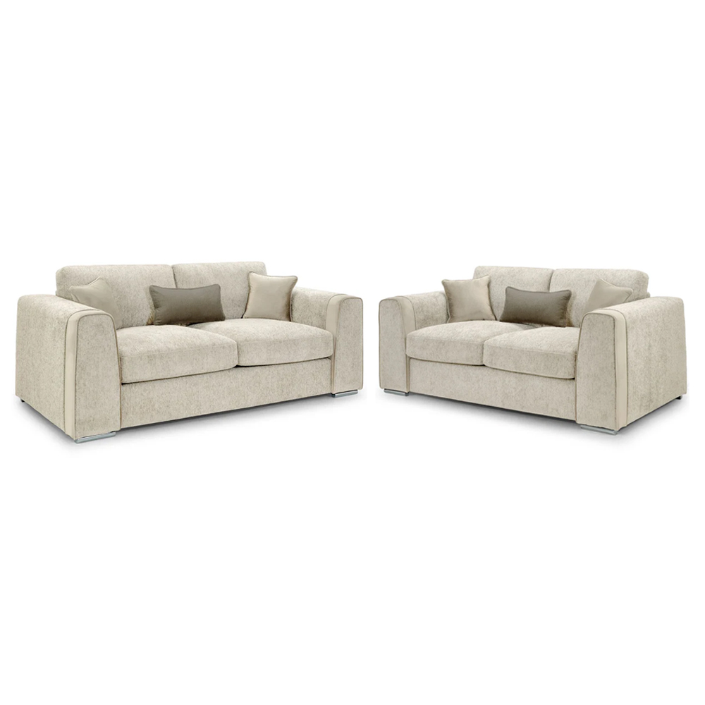 Read more about Newkirk fabric 3+2 seater sofa set in beige