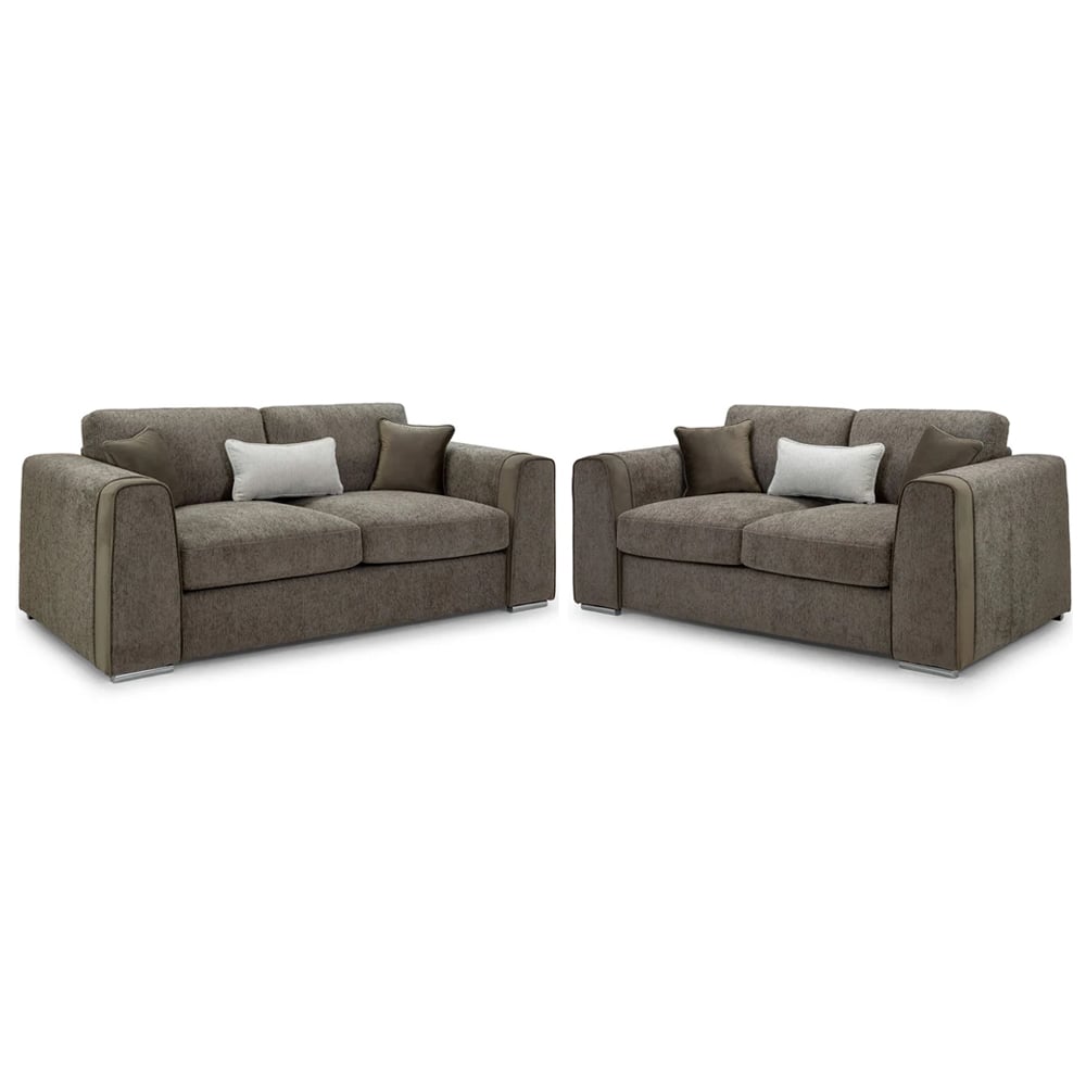 Read more about Newkirk fabric 3+2 seater sofa set in mocha