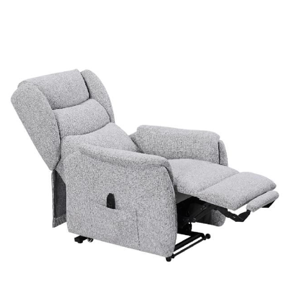 Newkirk Fabric Twin Motor Lift Recliner Chair In Dove