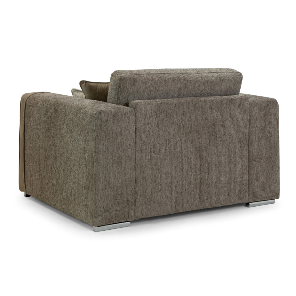 Newnan Fabric 1 Seater Sofa In Mocha