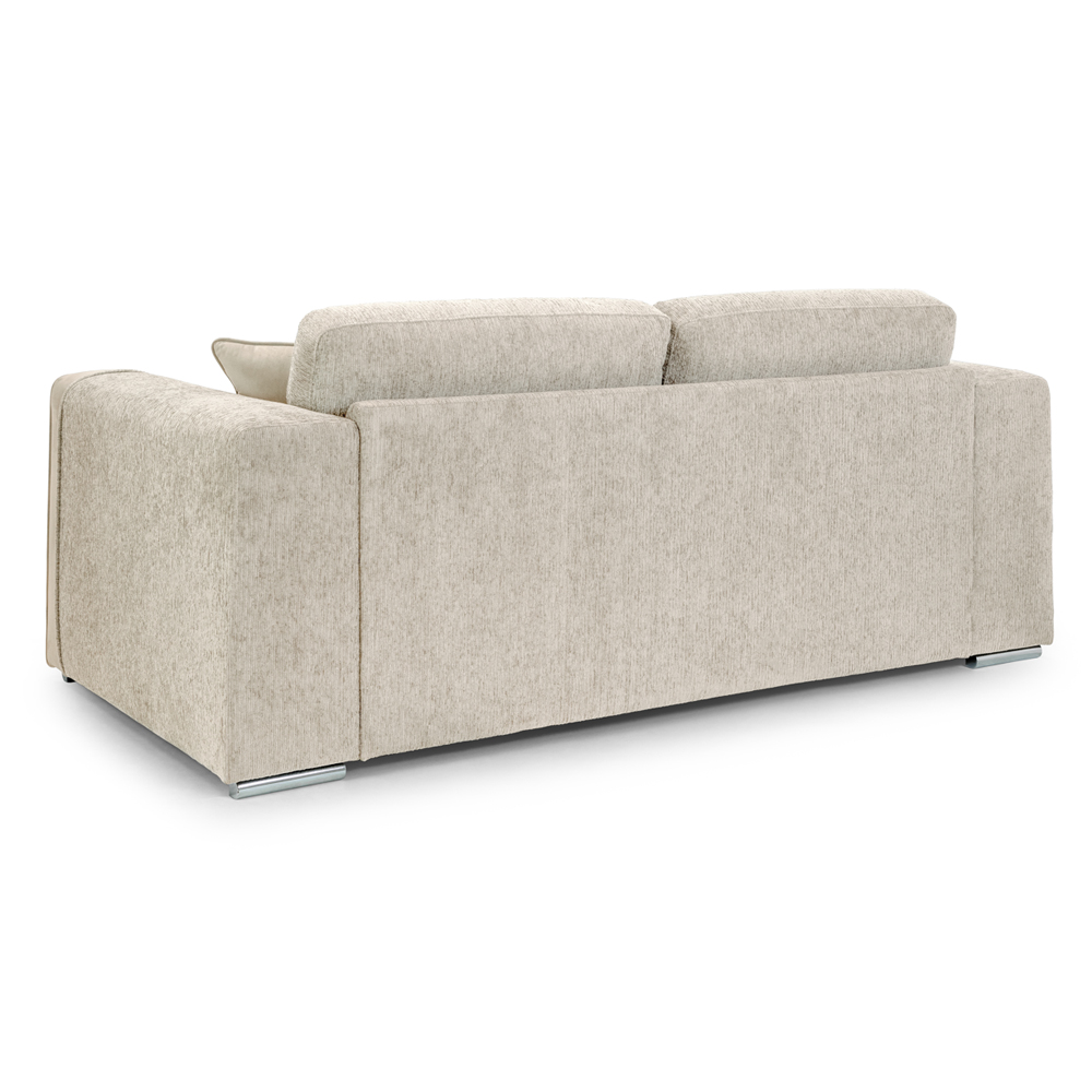 Newnan Fabric 3 Seater Sofa In Beige