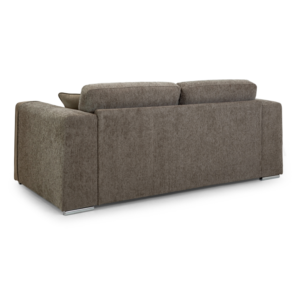 Newnan Fabric 3 Seater Sofa In Mocha