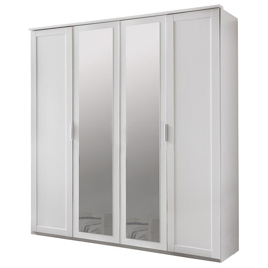 Read more about Newport mirrored wardrobe large in alpine white