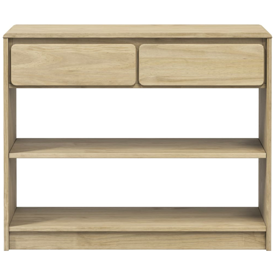 Newport Wooden Console Table With 2 Drawers In Oak