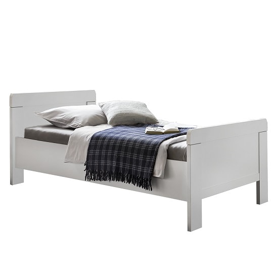 Newport Wooden Single Bed In Alpine White_2