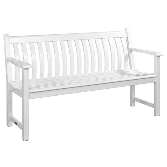 Newry Outdoor Broadfield 5ft Wooden Seating Bench In White_2