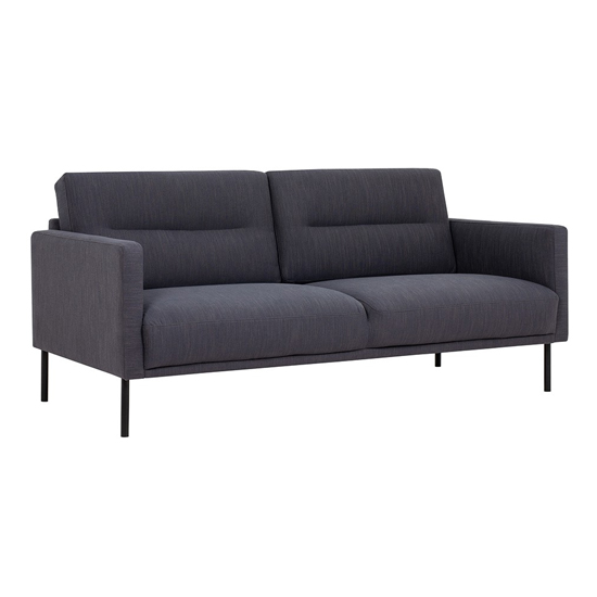 Read more about Nexa fabric 2 seater sofa with black legs in anthracite