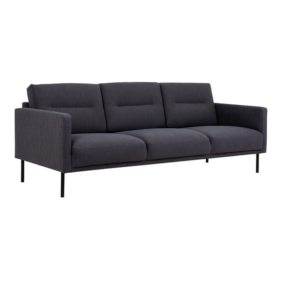 Read more about Nexa fabric 3 seater sofa with black legs in anthracite