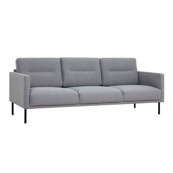 Read more about Nexa fabric 3 seater sofa with black legs in grey