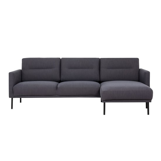 Nexa Fabric Right Handed Corner Sofa In Anthracite And Black Leg_1