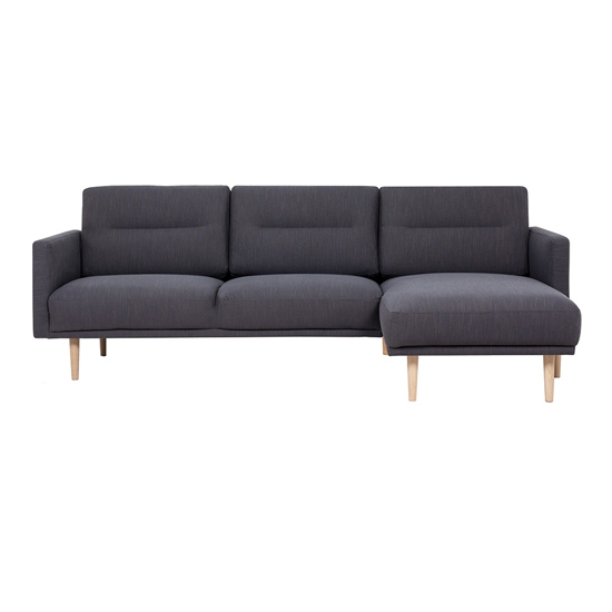 Read more about Nexa fabric right handed corner sofa with oak legs in anthracite
