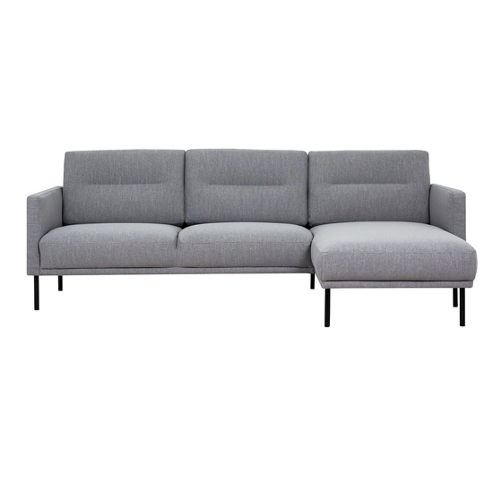 Photo of Nexa fabric right handed corner sofa in soul grey with black leg