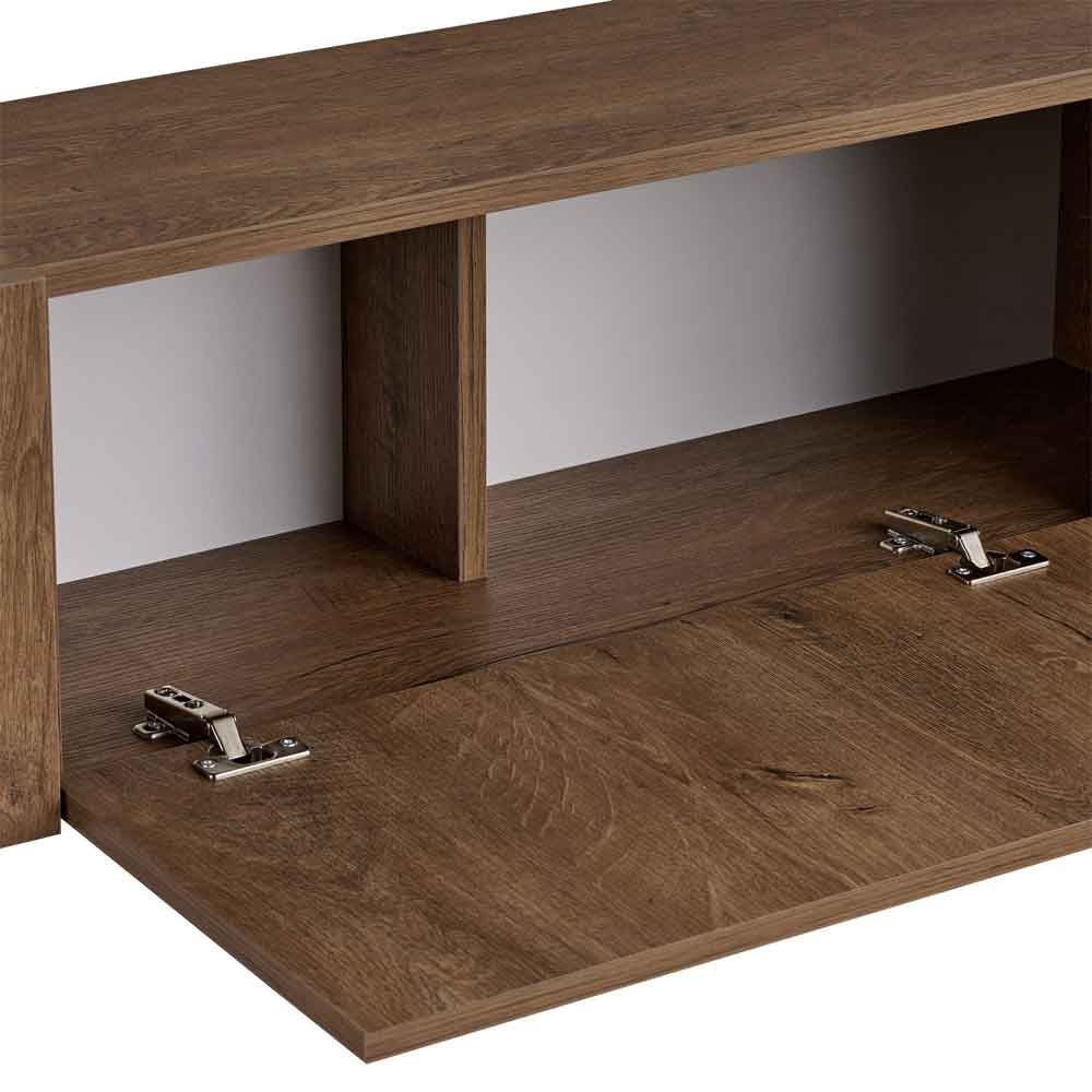 Nexio Wooden TV Stand with Metal Legs in Kafkas Oak and Black