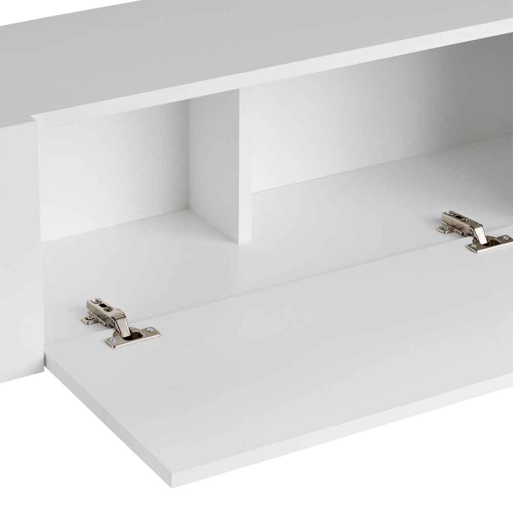 Nexio Wooden TV Stand with Metal Legs in White and Gold