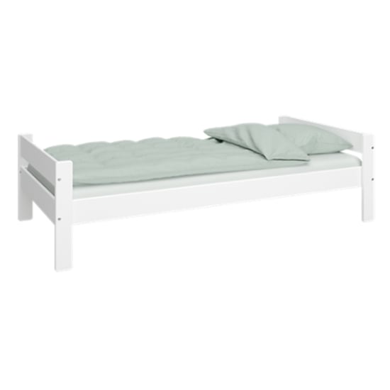 Nice Wooden Single Bed In Pure White FiF