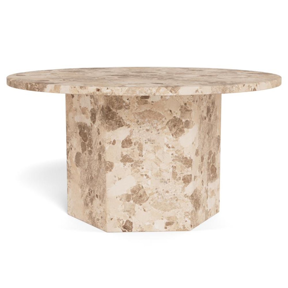 Niceville Marble Coffee Table - Latte Brown