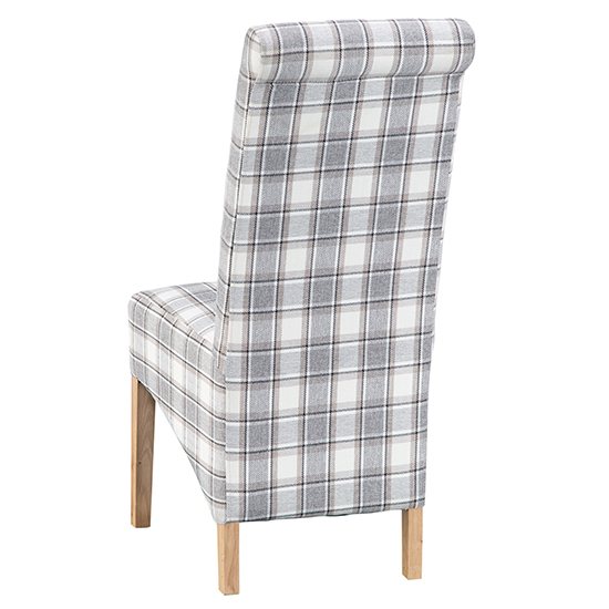 Nichols Fabric Scroll Back Dining Chair In Cappuccino FiF