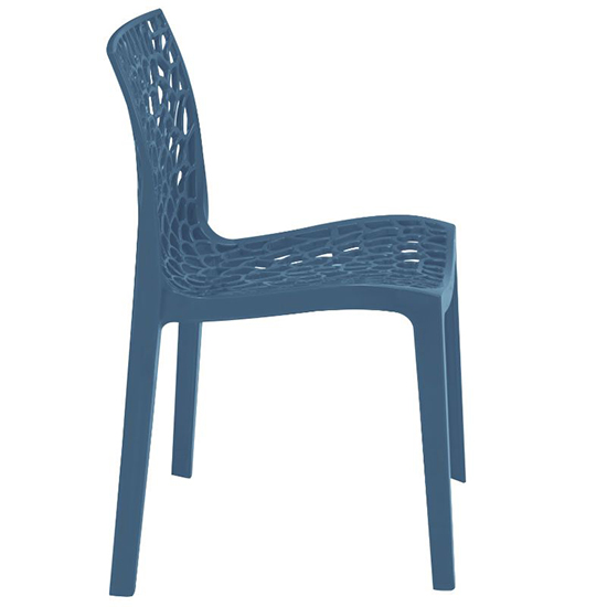 Nicole Polypropylene Side Chair In Blue