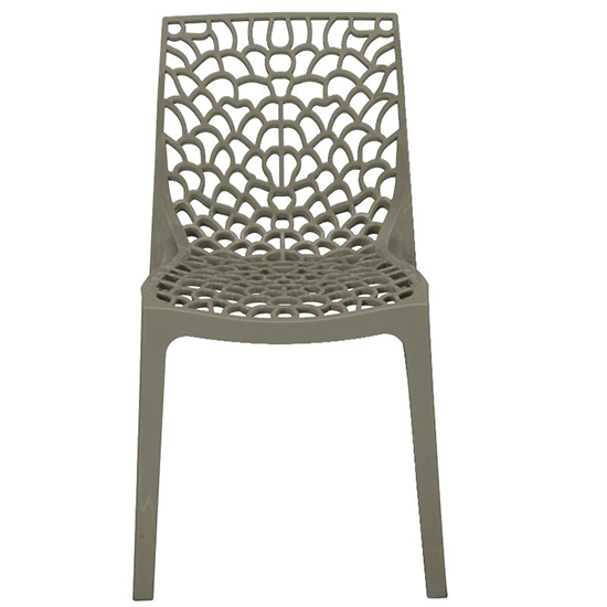 Nicole Polypropylene Side Chair In Grey
