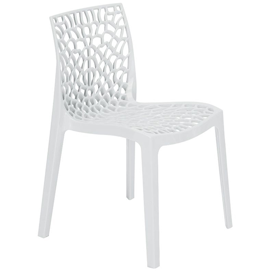 Product photograph of Nicole Polypropylene Side Chair In White from Furniture in Fashion