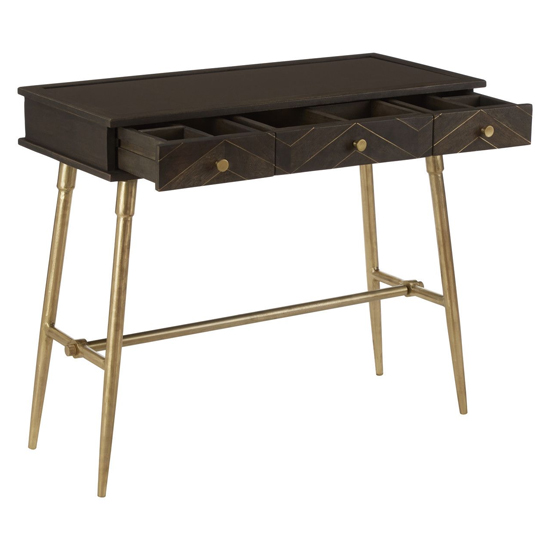 Nikawiy Wooden Console Table In Grey And Antique Brass_4