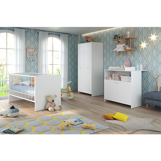 Nikz Baby Room Wooden Furniture Set In White Furniture in Fashion