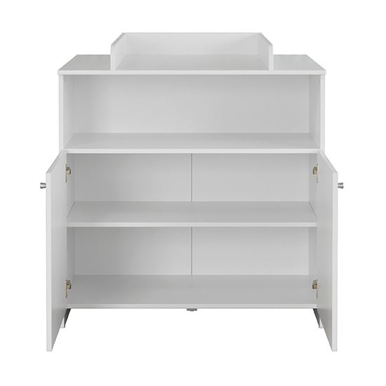 Nikz Wooden 2 Doors Storage With Changer Top In White