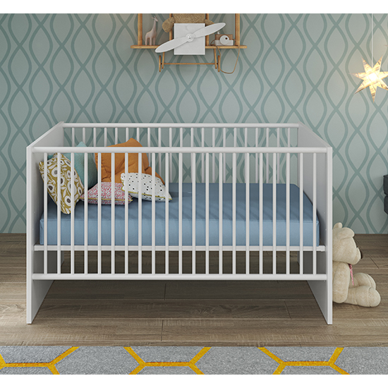 Nikz Wooden Baby Cot Bed In White Furniture in Fashion