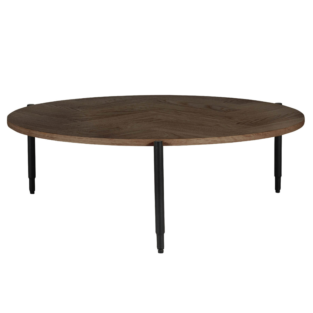 Read more about Niles wooden coffee table round in smoked oak