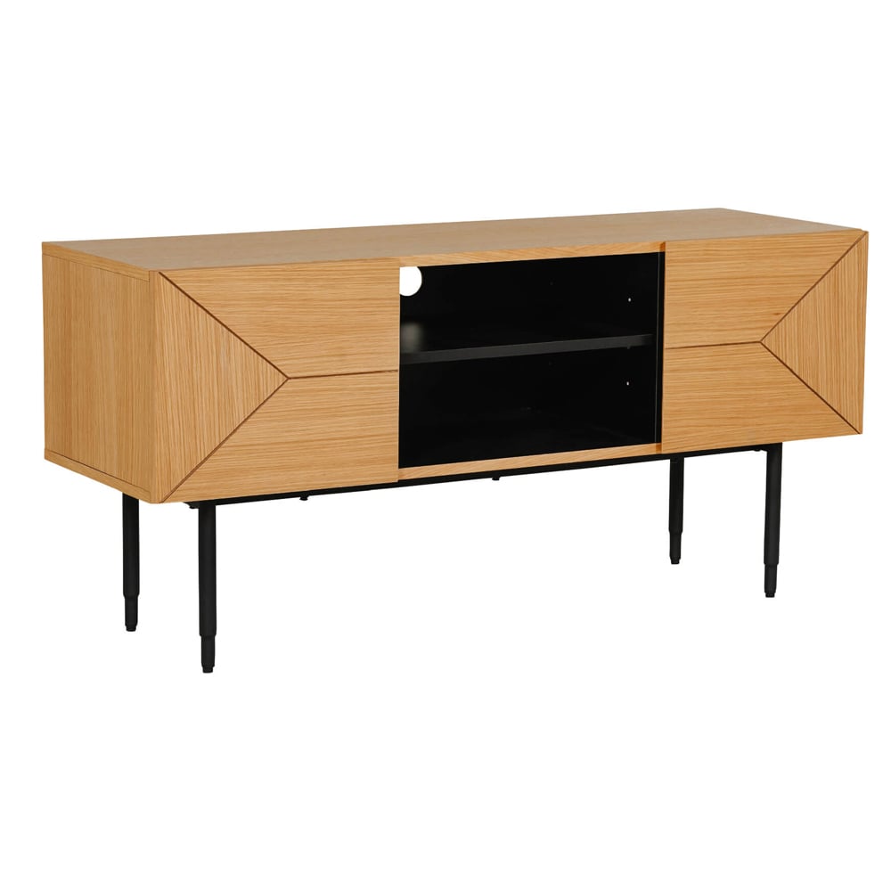 Read more about Niles wooden tv stand with 1 door 1 drawer in natural oak