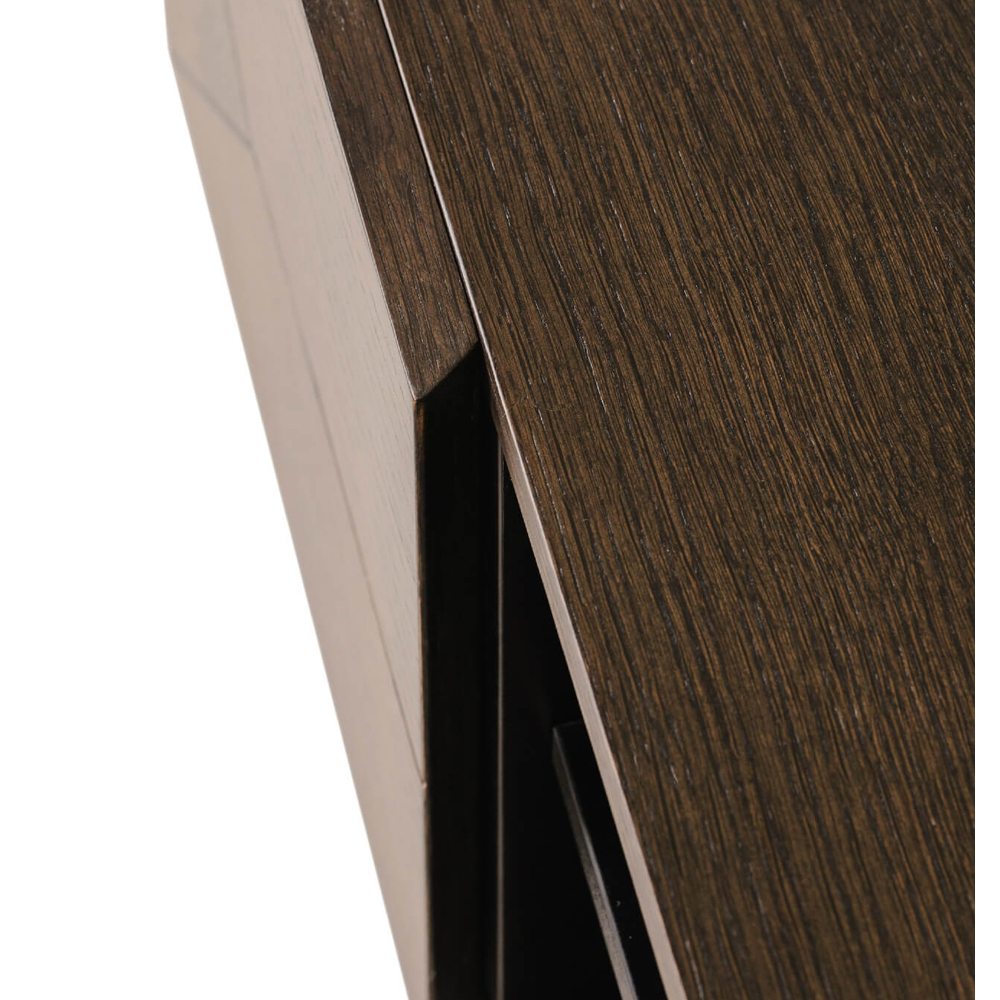 Niles Wooden TV Stand With 2 Doors In Smoked Oak