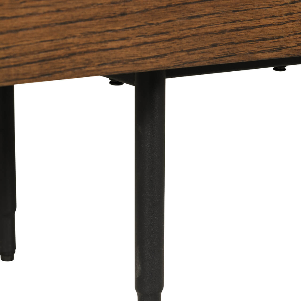 Niles Wooden TV Stand With 2 Doors In Smoked Oak