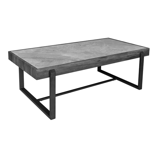 Niort Ceramic Sintered Stone Coffee Table In Concrete Grey Furniture