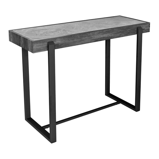 Niort Ceramic Sintered Stone Console Table In Concrete Grey Furniture