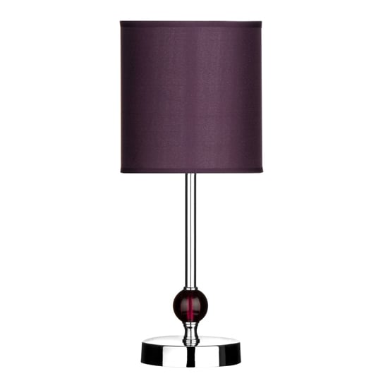 Nipako Purple Fabric Shade Table Lamp, Plum Coloured Table Lamps