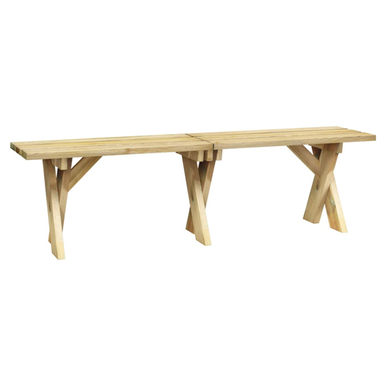Read more about Nitra 160cm wooden garden seating bench in green impregnated